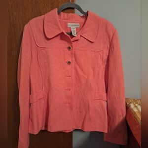 Sag Harbor Women's Coral Textured Blazer Size 18